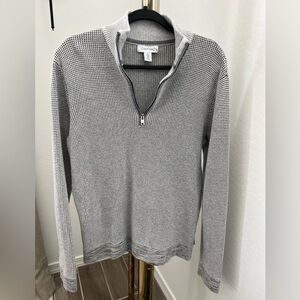 Calvin Klein Gray 1/4 Zip Up Sweater